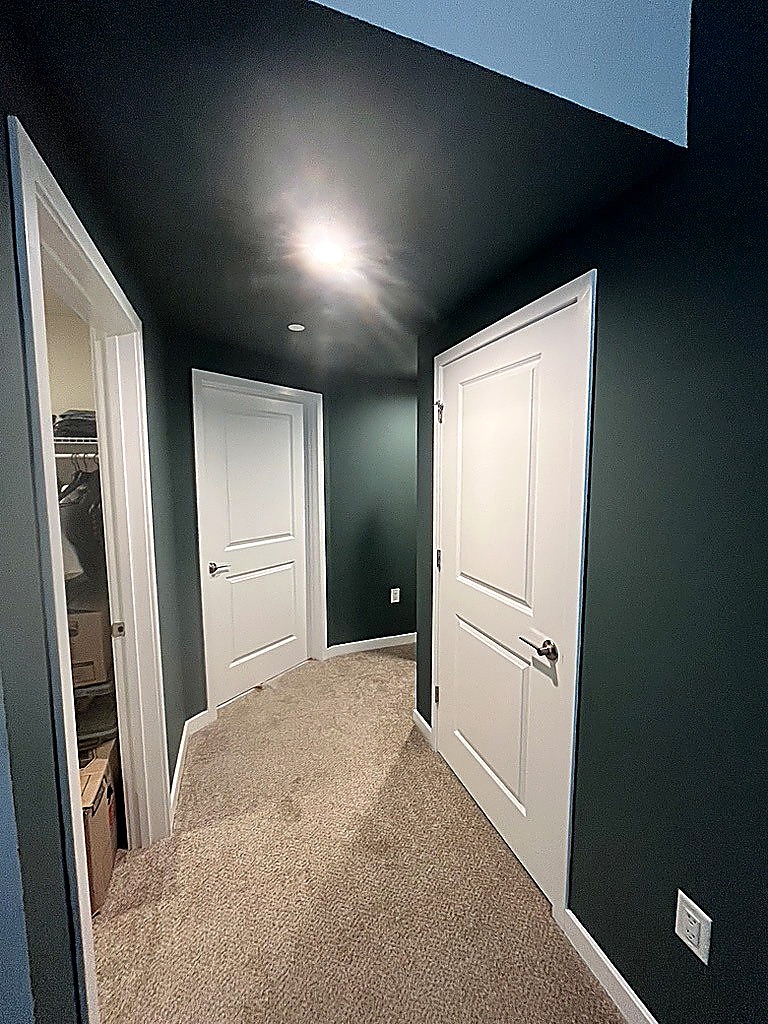 Dark green hall